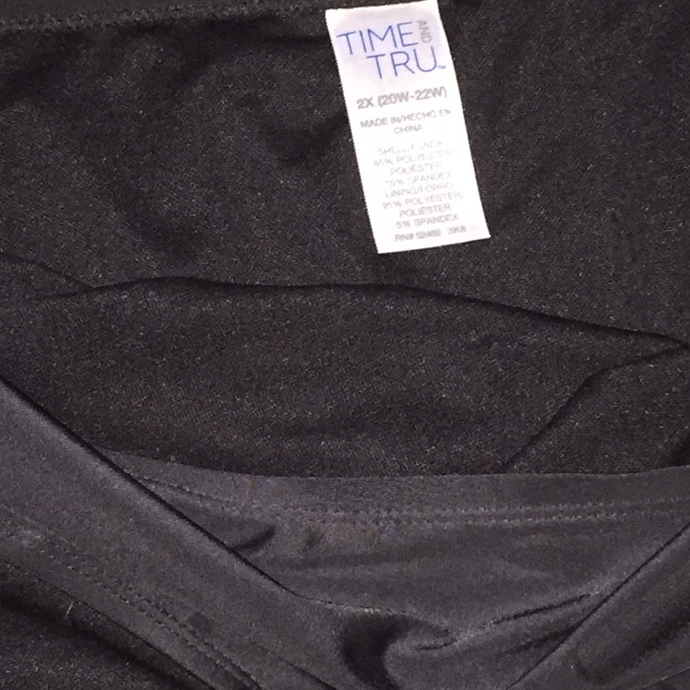 Black Plus Size Swim Bottom Time & Tru 2X - Picture 3 of 3